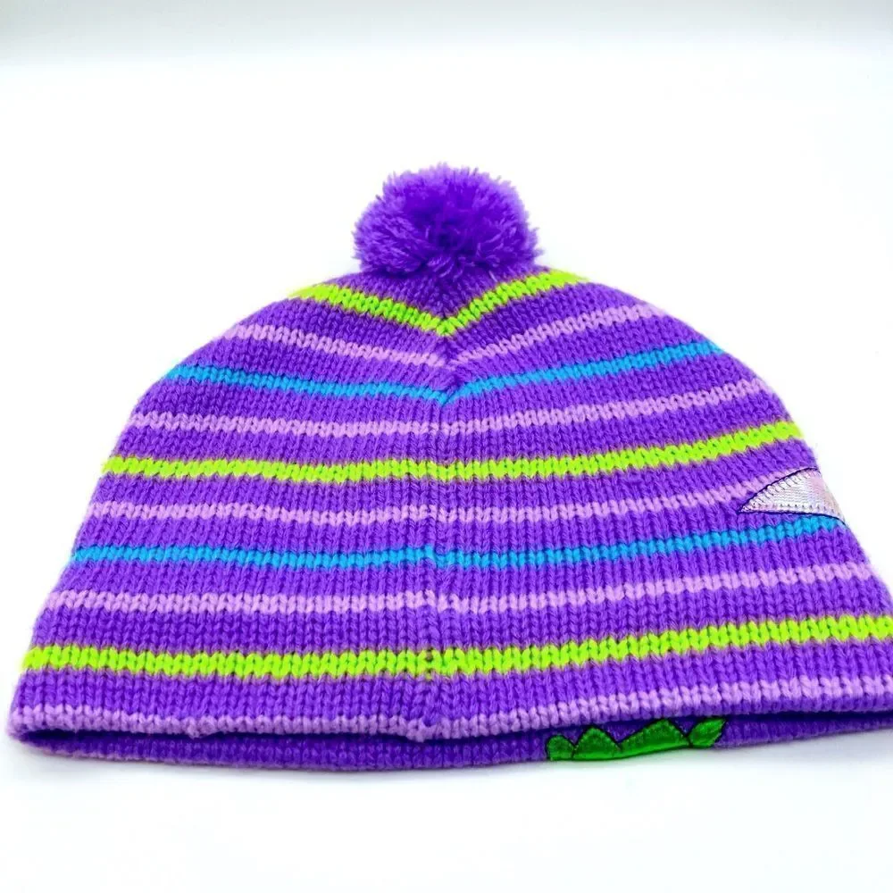 Disney Girl Purple Stripe Beanie XS/S Like New